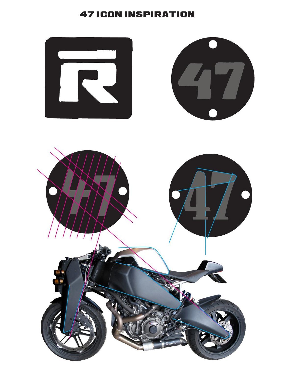 47 icon geometry overlaid on a Ronin profile
