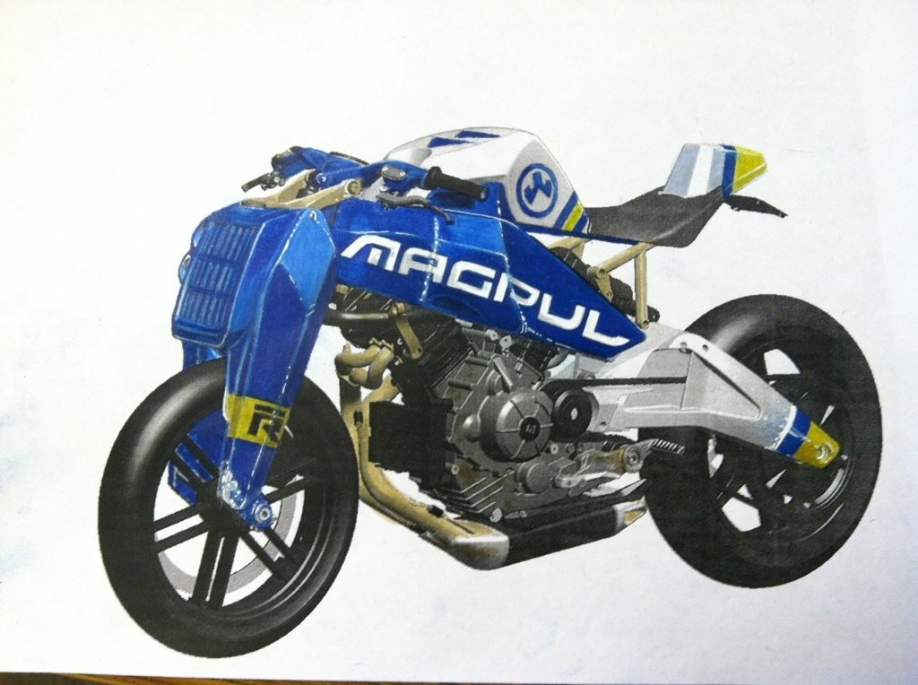 Blue, white and yellow Magpul-branded Ronin paint concept